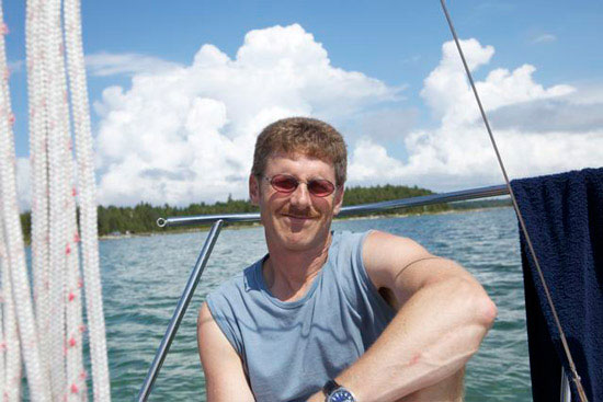 Photographer John Majorossy sailing