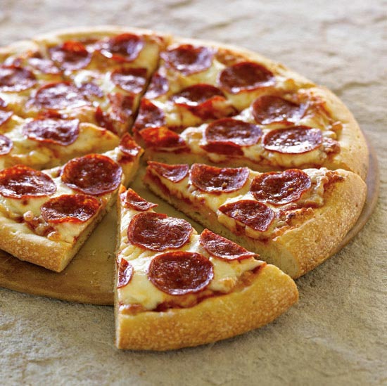 Pizza photography Toppers pepperoni and cheese