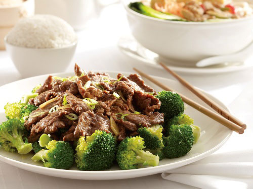 Beef broccoli Asian Cuisine food photography