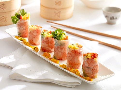 Spring roll food photography