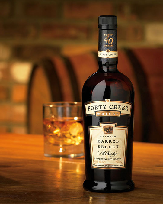 Product photography Forty Creek whisky