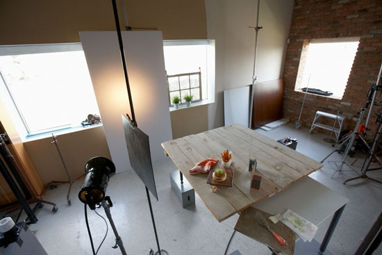 Food photography studio natural light