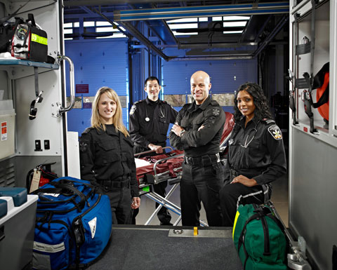 Group Portrait Photography ambulance staff
