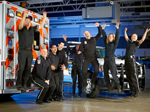 Group portrait photography Toronto region ambulance