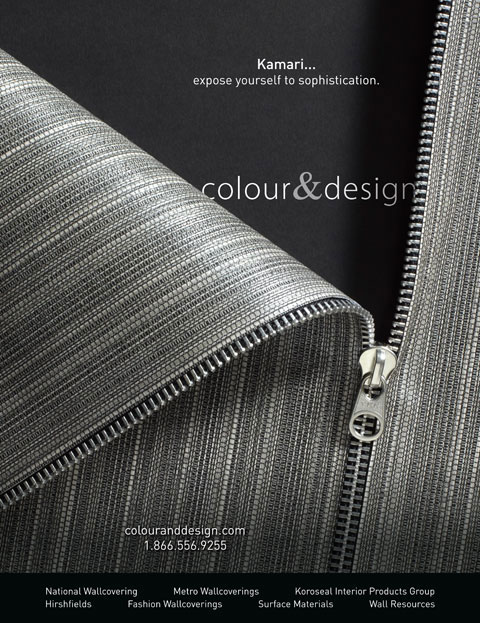 Advertisement Photography Colour & Design kamari zipper wallcovering