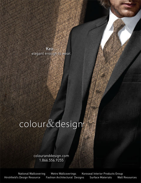 Advertisement Photography wallcovering suit concept