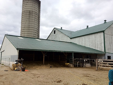 Commercial farm photography outdoors with barn