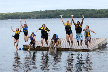 Event Photography Tim Hortons Parry Sound Camp dock jump BP imaging