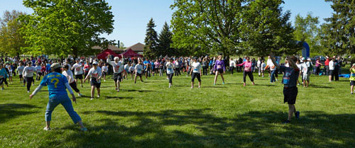 Event Photography Tim Hortons Run/Walk warming up