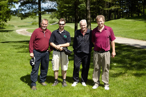 Charity Photography for Tim Hortons golf tournament group photo on course by BP imaging