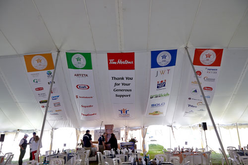 Event Photography for Tim Hortons golf tournament tent banners by BP imaging