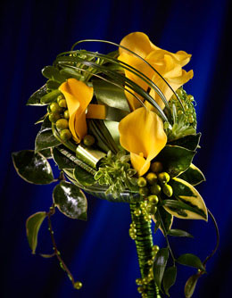 Floral Product Photography for Annex Publishing yellow wedding bouquet flower arrangement