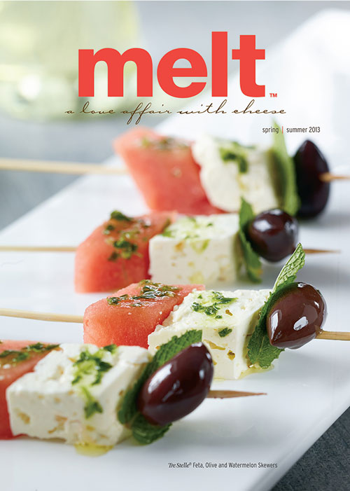 Food Photographers Melt Magazine Spring / Summer 2013 Tre Stelle Feta, Olive and Watermelon Skewers for OKD Marketing by BP imaging