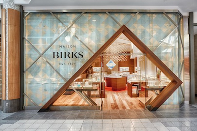 HDR imaging software Birks jewelry store storefront photography for Mapleview Shopping Centre