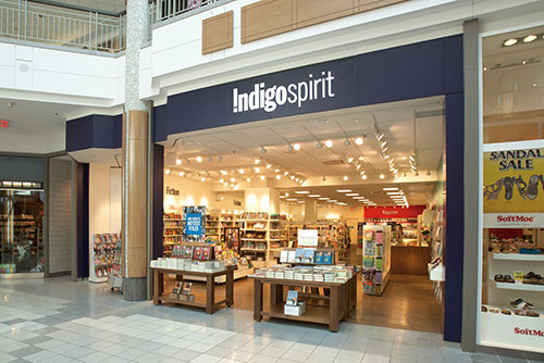 Indigo Spirit books storefront photography for Mapleview Mall Burlington Ontario BP imaging