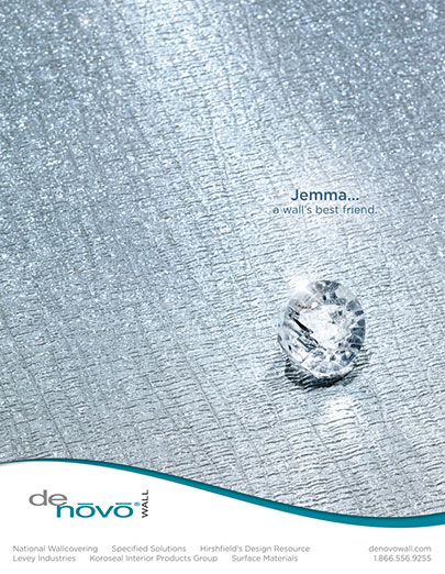 Marketing photography of DeNovo wall covering Jemma advertisement BP imaging