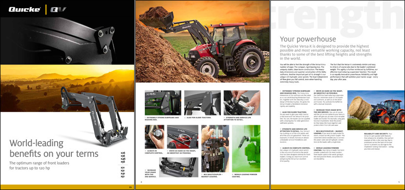Alo Quicke Tractor Brochure Photography BP imaging