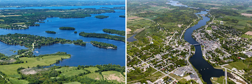Trenton Port Severn Water System Birds Eye View of town and lake BPimaging