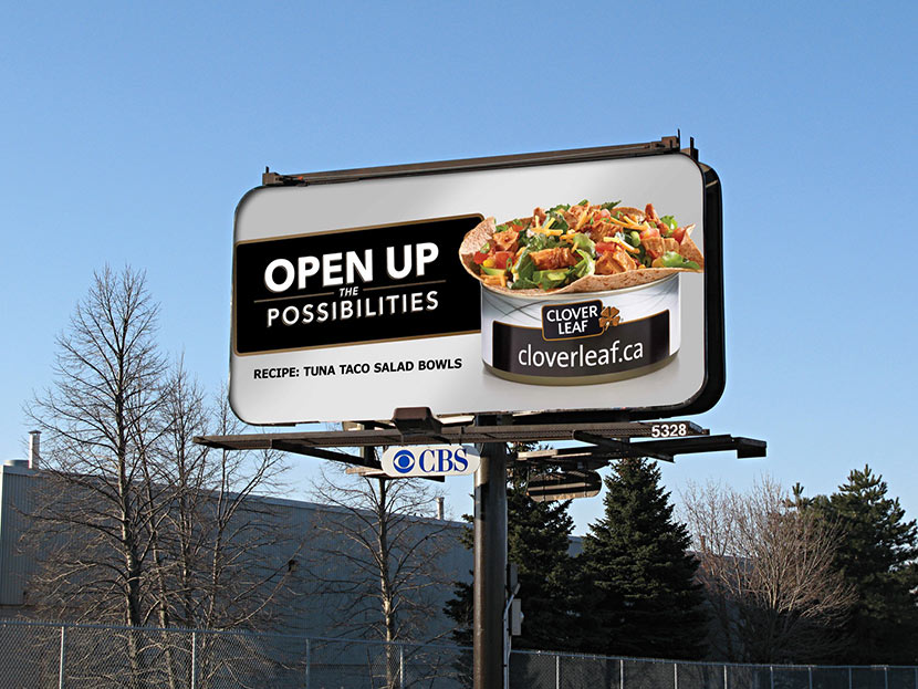 BP imaging Food Photo for Clover Leaf Seafoods Billboard Photography in Burlington Ontario Canada