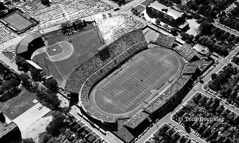 Tom Bochsler's aerial photograph of Civic Stadium from 1960