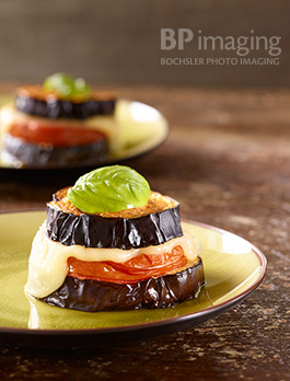 Starter photography Baked Eggplant Caprese with Tre Stelle Mozzarella