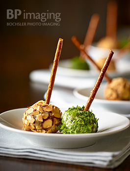Food starter photography Castello Blue Cheese Lollipops