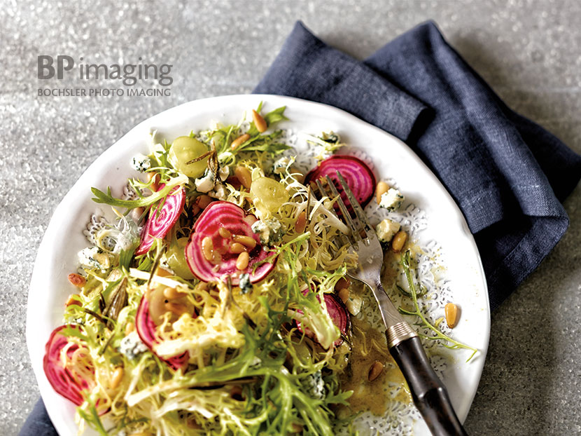 BP imaging Recipe Calendar Fall Salad photography appetizer with Rosemary Vinaigrette