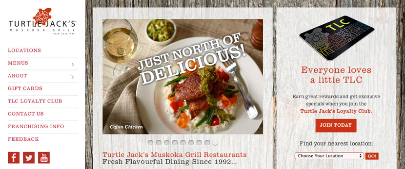 Food Photography for Turtle Jacks Website Cajun Chicken