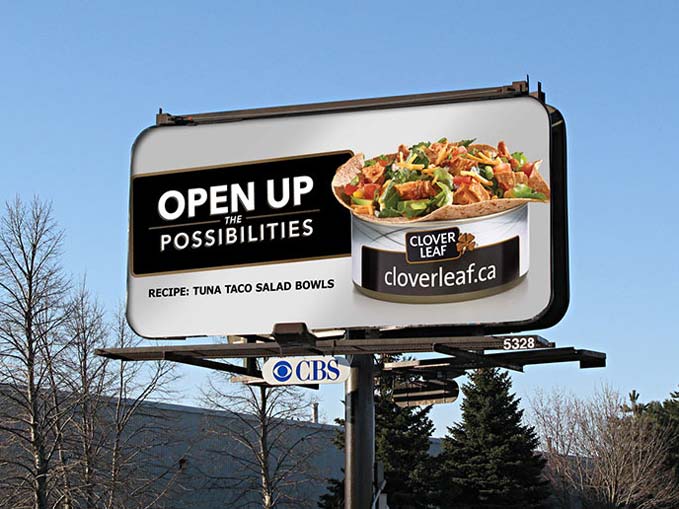 Billboard Food Photography For Clover Leaf Seafoods