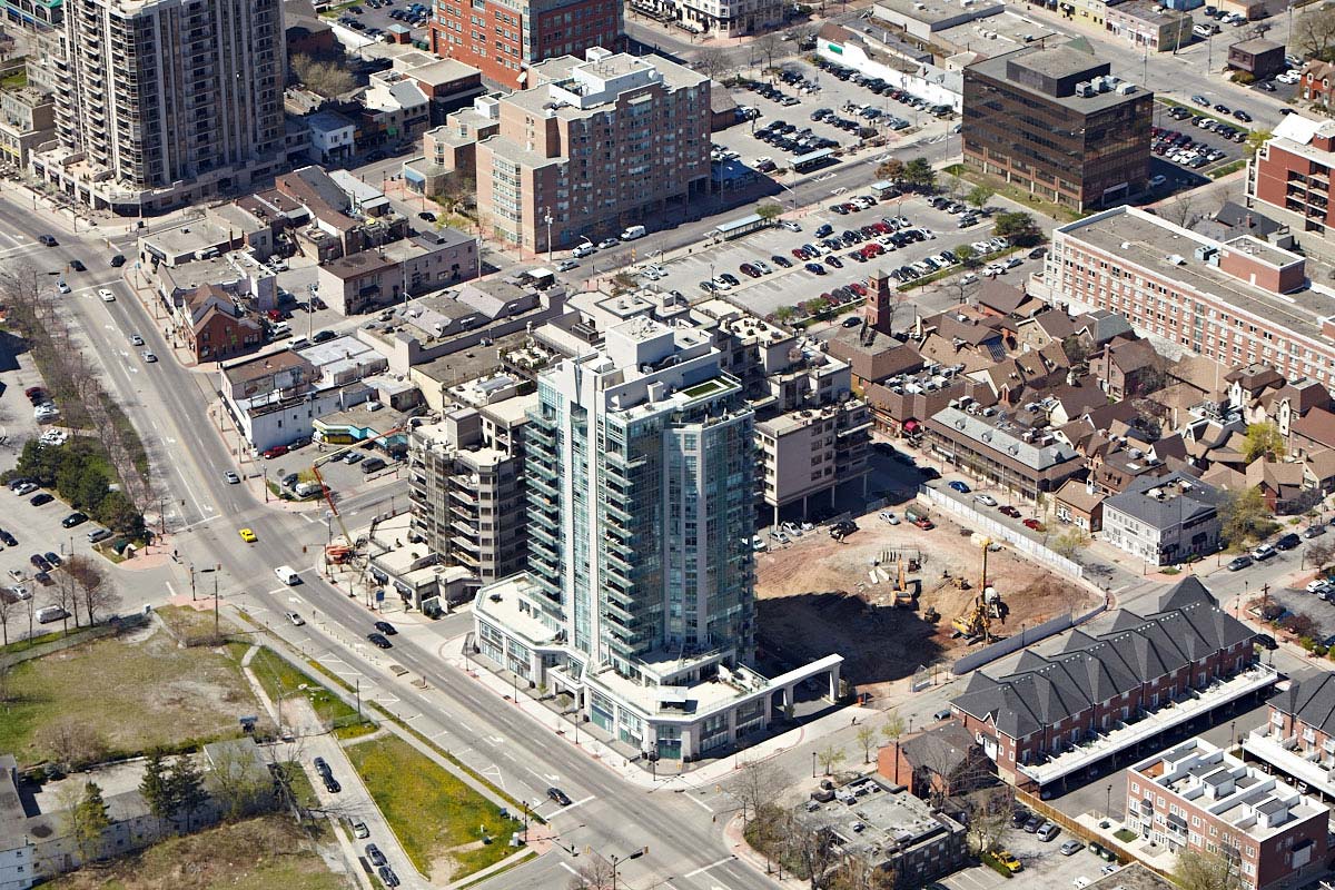 Condo real estate aerial photographer condominium complex in Toronto