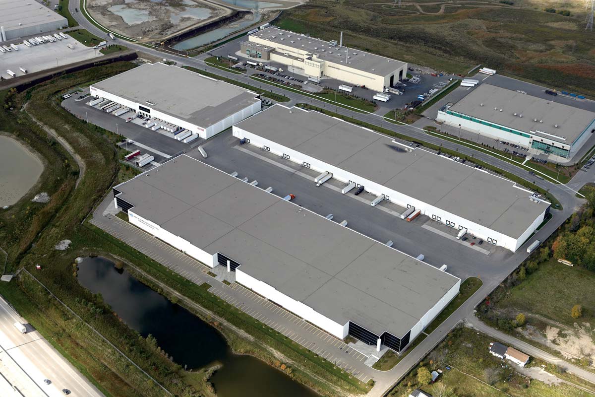 Hamilton aerial photographer distribution warehouse for transport trucks