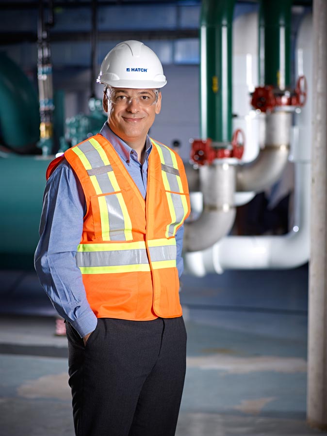 Environmental Portrait Photographer project manager with pipes in background Hatch