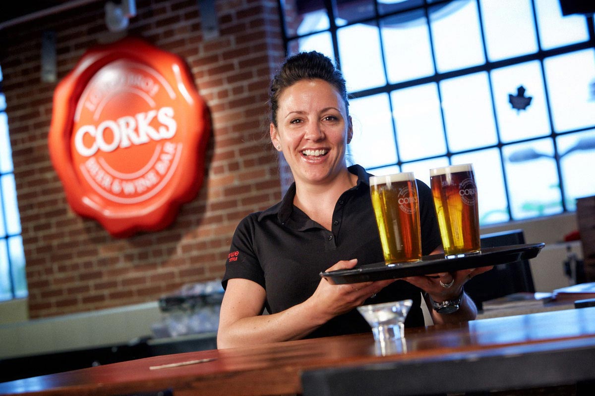 Workplace Portrait Photography of Longo's Corks Restaurant server
