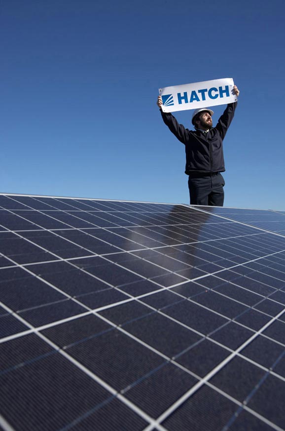 Workplace Portrait Photography of Hatch solar panel worker