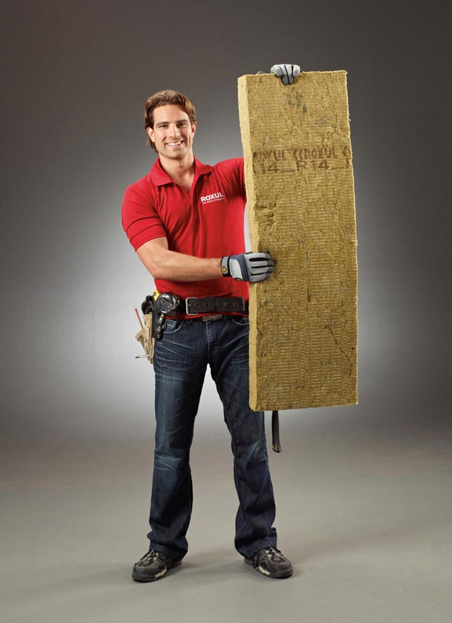 Environmental Portrait Photography of Roxul insulation employee