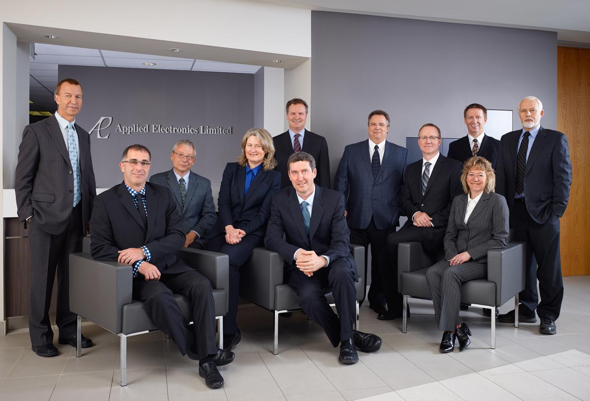 Executive Group Portrait Photographer of executive professionals for Applied Electronics Limited