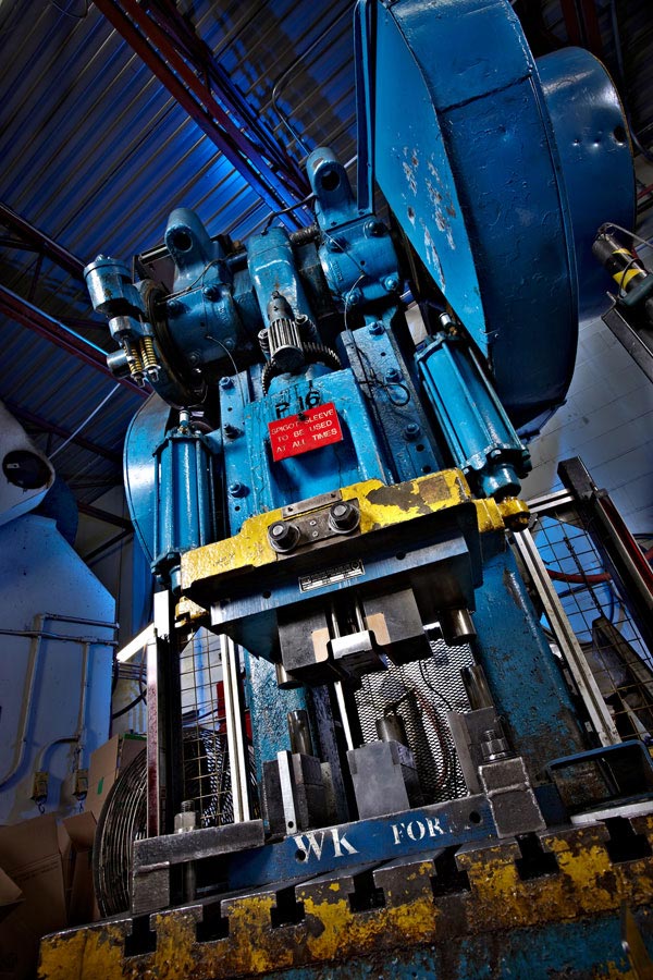 Burlington Industrial Machinery Photography of heavy duty metal forming machine Burloak Tool & Die