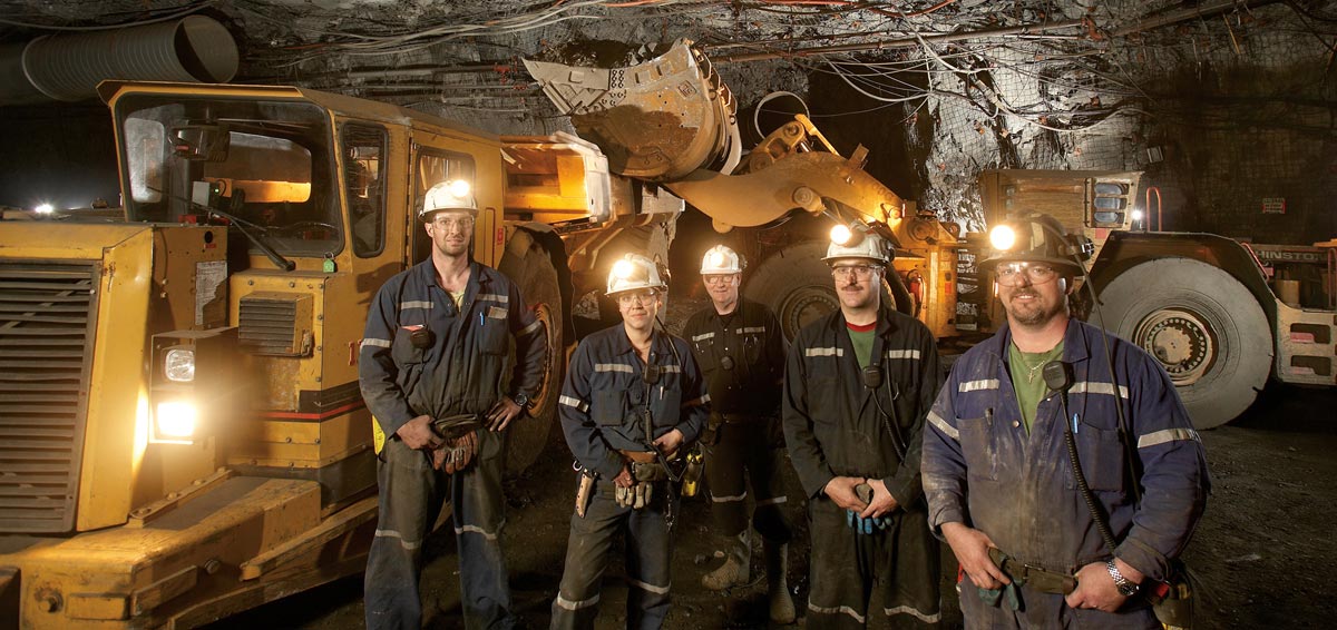 Industrial Mining Photography of trucks and equipment operators