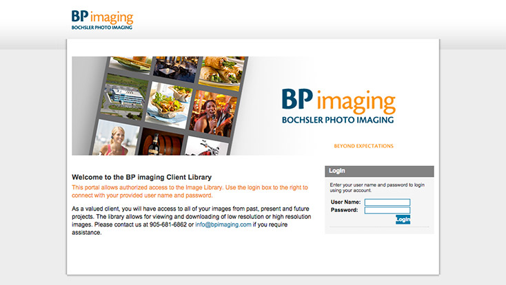 Professional Photography client image library