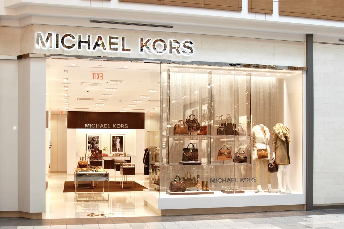 Storefront Photography of Michael Kors watches, handbags and accessories in Mapleview Shopping Centre in Burlington