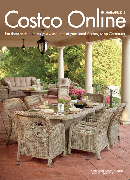Patio Furniture Photography on cover of Costco magazine issue March to April 2015