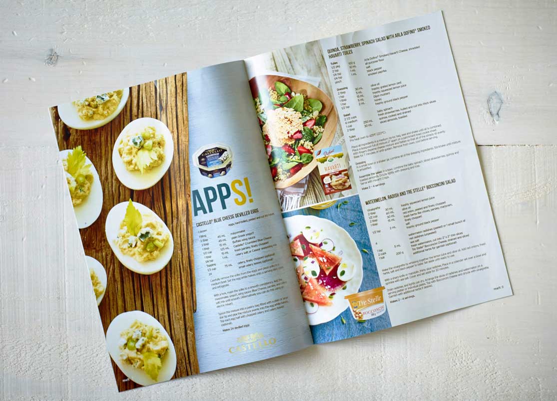 Food magazine photography of appetizers for Tre Stelle Melt Spring Summer 2015