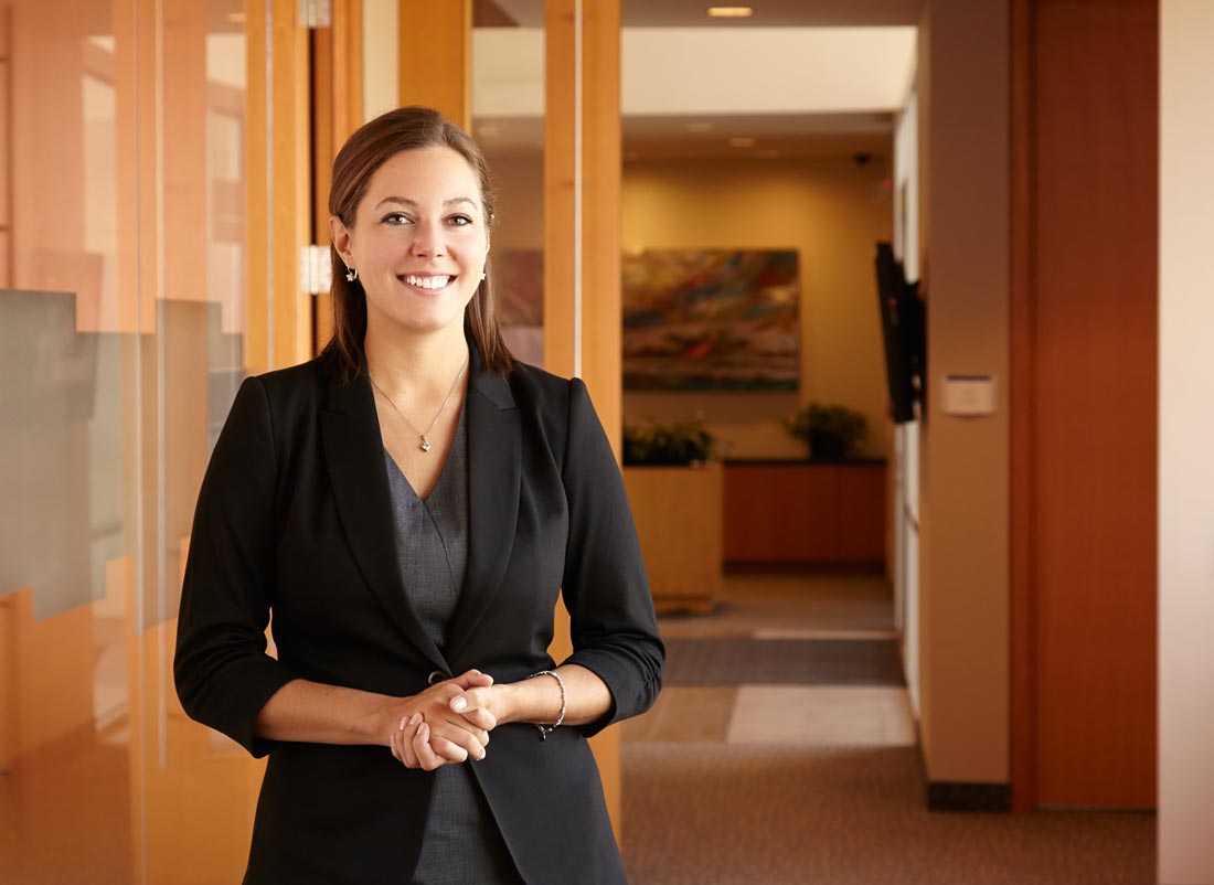 Portrait photography of woman in office environment