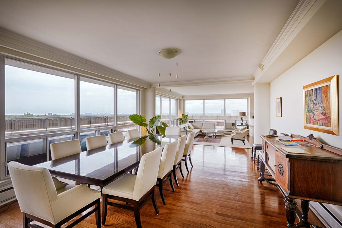 Architectural photography of penthouse suite condo rental