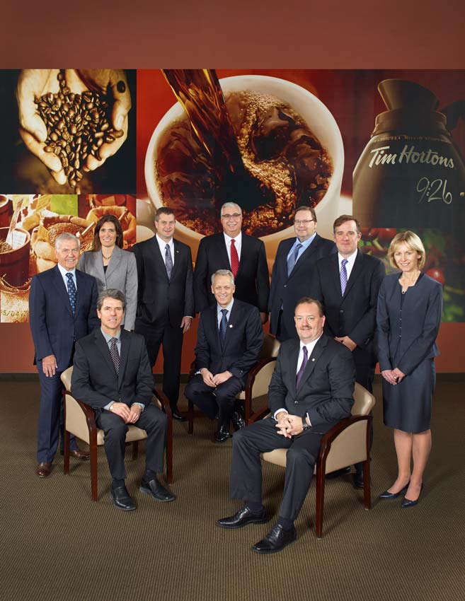 Portrait photography of executive team for Tim Hortons