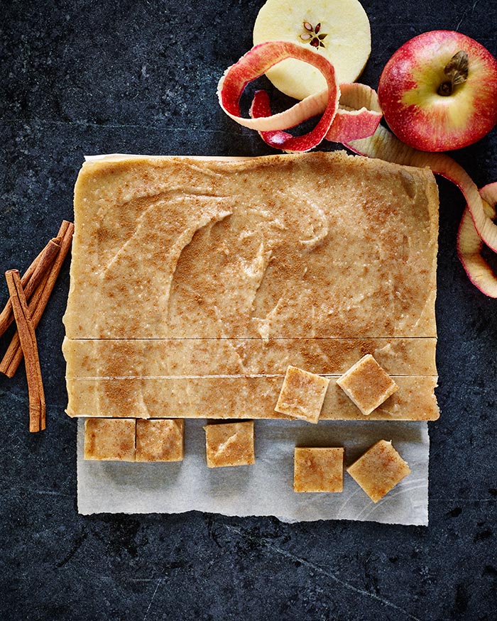 Recipe Photography of Organic Freezer Apple Cinnamon Fudge for The Canadian Health Food Association Organic Week