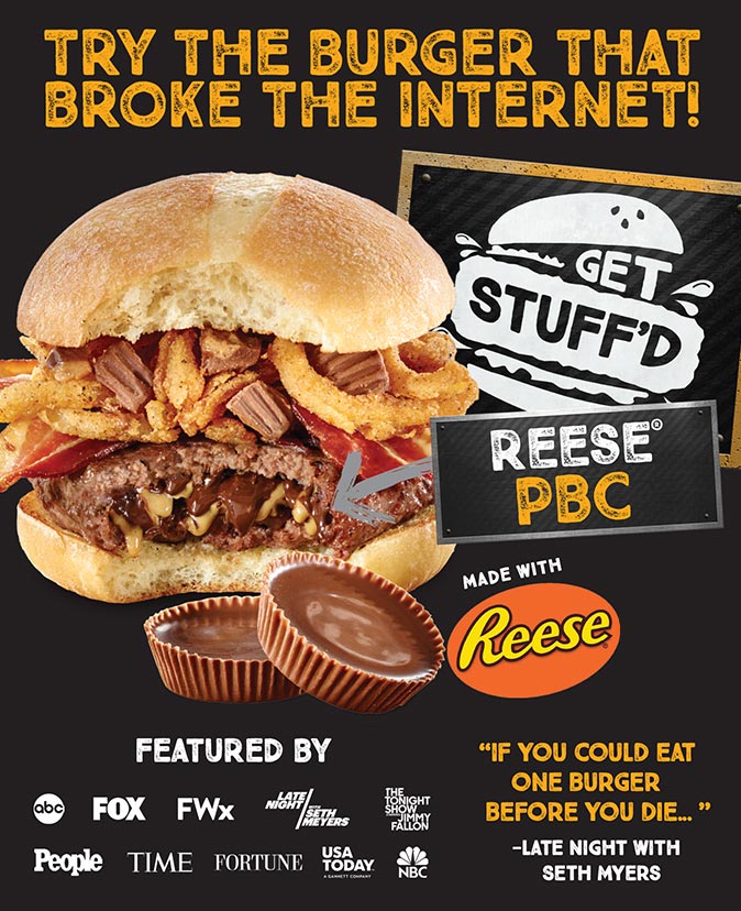 Works Get Stuffed Reeses burger