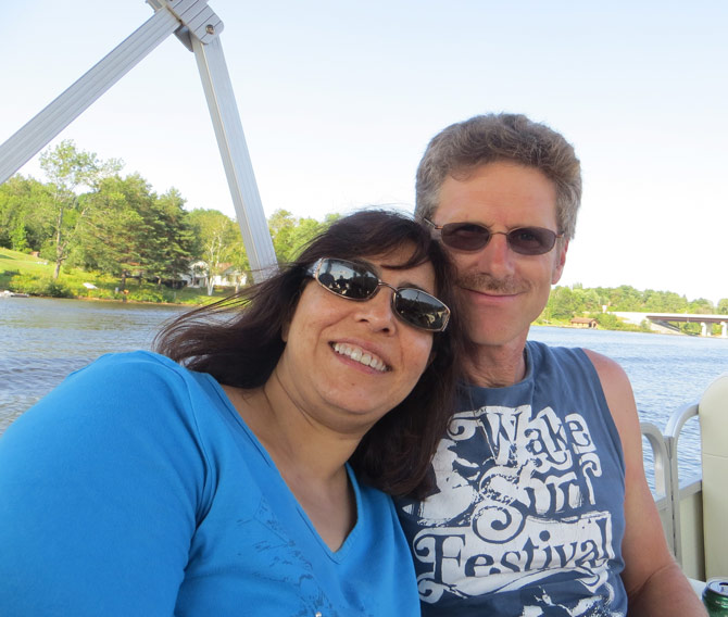 Boating John and Karen in Huntsville Ontario