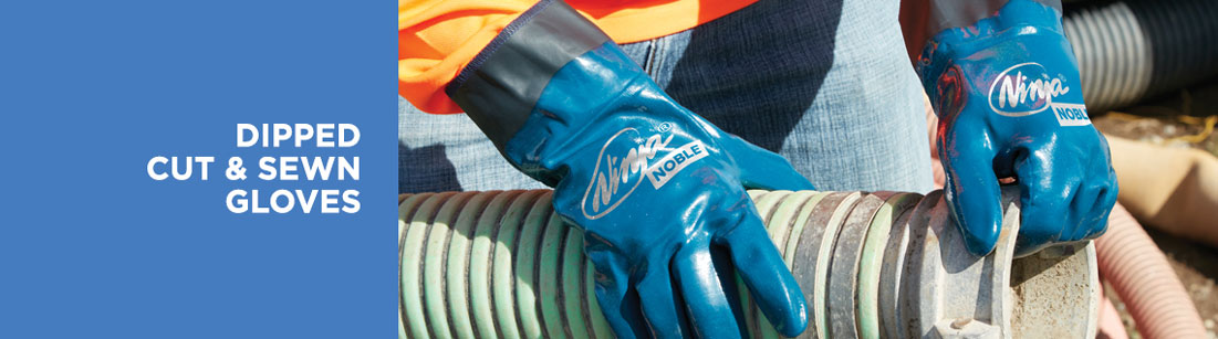 Dipped Cut Sewn Gloves by Midas Safety and Ninja