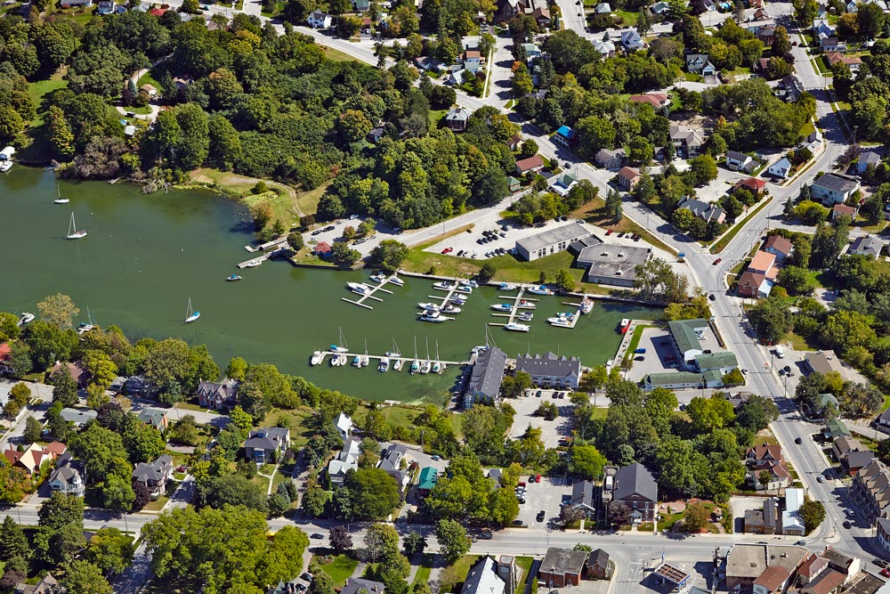 Boating facility aerial photograph